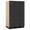 Salsbury Industries Wardrobe Locker, 45" W, 24" D, 76" H, (3) Wide, (6) Openings, Black 27364BLK - alternate 1